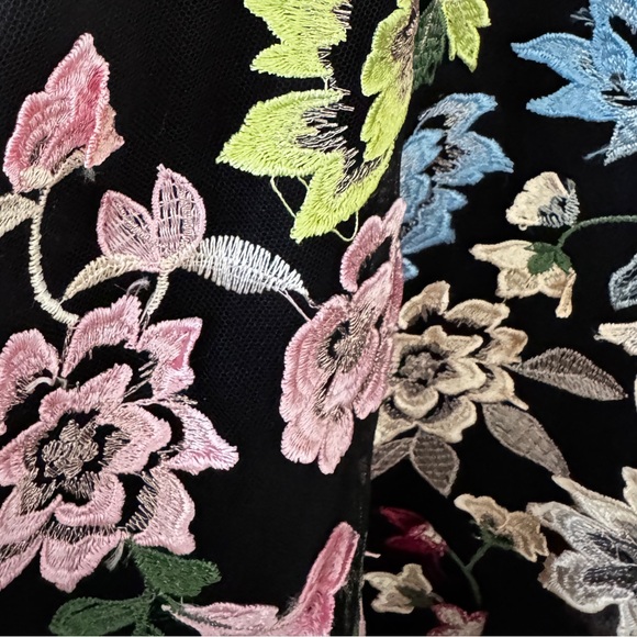 STUNNING! Floral Rustic Boho DRESS THE POPULATION Maren Carnation Cocktail (L) - Picture 7 of 9